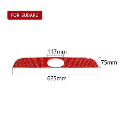 Car Carbon Fiber Rear Logo Decorative Strip for Subaru BRZ / Toyota 86 2013-2020, Left and Right Drive Universal(Red) by buy2fix