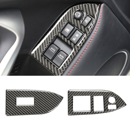 Car Carbon Fiber Window Glass Lifting Panel Decorative Sticker for Subaru BRZ / Toyota 86 2013-2017, Left Drive (Black) by buy2fix