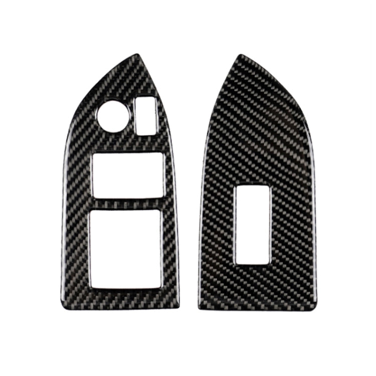 Car Carbon Fiber Window Glass Lifting Panel Decorative Sticker for Subaru BRZ / Toyota 86 2013-2017, Left Drive (Black) by buy2fix