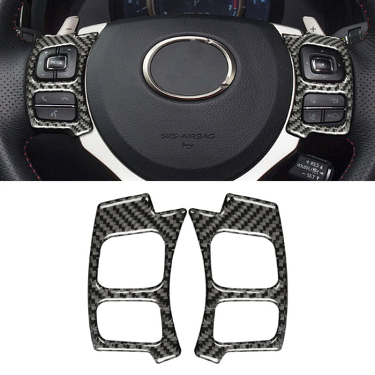 Car Carbon Fiber Steering Wheel Button Decorative Sticker for Lexus IS250 NX200 200t 300h 13-, Left Drive by buy2fix