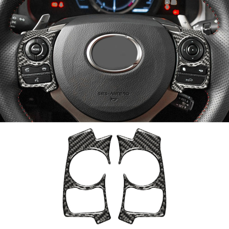 Car Carbon Fiber Steering Wheel Button Decorative Sticker for Lexus IS250 NX200 200t 300h 13-, Left Drive B Style by buy2fix