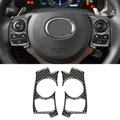 Car Carbon Fiber Steering Wheel Button Decorative Sticker for Lexus IS250 NX200 200t 300h 13-, Left Drive B Style by buy2fix
