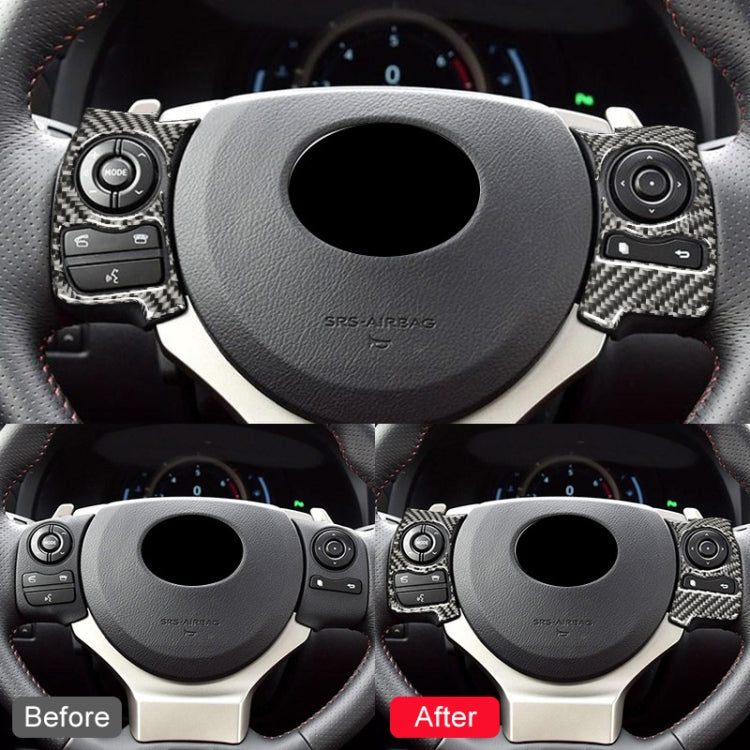 Car Carbon Fiber Steering Wheel Button Decorative Sticker for Lexus IS250 NX200 200t 300h 13-, Left Drive C Style by buy2fix