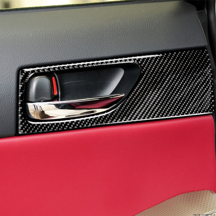 Car Carbon Fiber Rear Door Handle Decorative Sticker for Lexus IS250 2013-, Left Drive by buy2fix