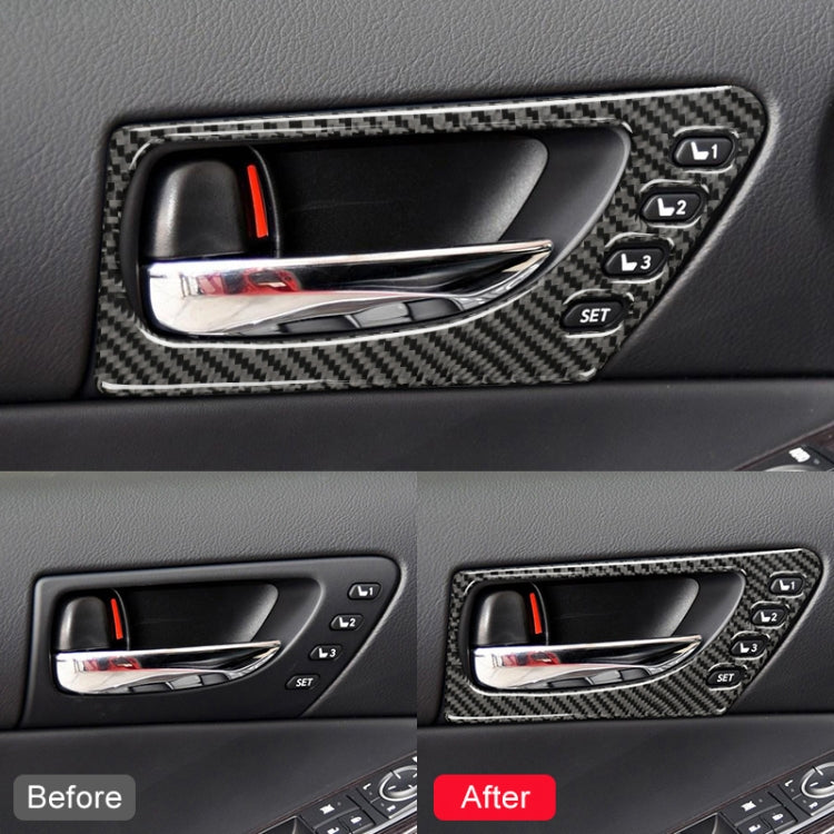 Car Carbon Fiber Front Door Handle Decorative Sticker for Lexus IS250 2013-, Left Drive A Style by buy2fix