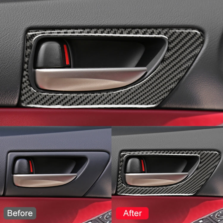 Car Carbon Fiber Front Door Handle Decorative Sticker for Lexus IS250 2013-, Left Drive B Style by buy2fix
