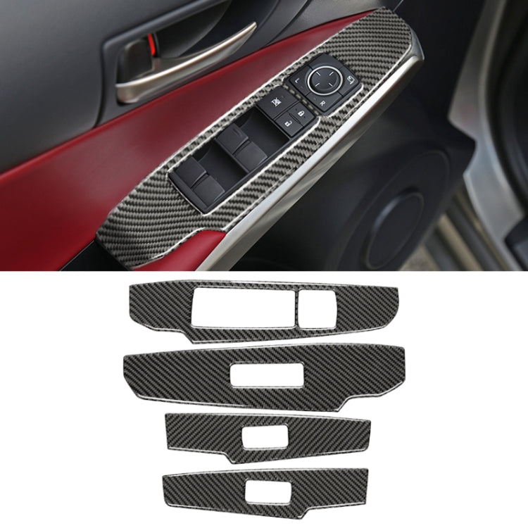Car Carbon Fiber Window Glass Lifting Panel Button Decorative Sticker for Lexus IS250 2013-, Left Drive A Style by buy2fix