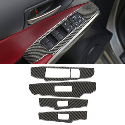 Car Carbon Fiber Window Glass Lifting Panel Button Decorative Sticker for Lexus IS250 2013-, Left Drive A Style by buy2fix