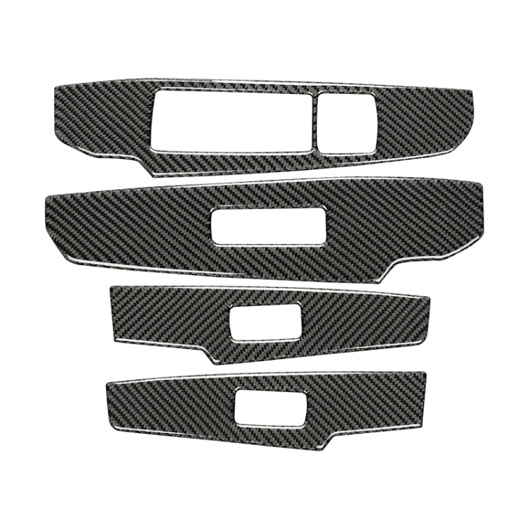 Car Carbon Fiber Window Glass Lifting Panel Button Decorative Sticker for Lexus IS250 2013-, Left Drive A Style by buy2fix