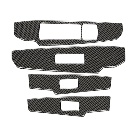 Car Carbon Fiber Window Glass Lifting Panel Button Decorative Sticker for Lexus IS250 2013-, Left Drive A Style by buy2fix