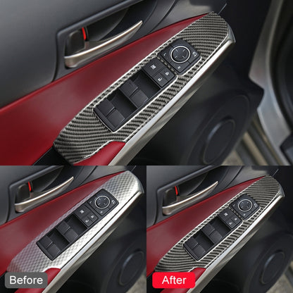 Car Carbon Fiber Window Glass Lifting Panel Button Decorative Sticker for Lexus IS250 2013-, Left Drive A Style by buy2fix