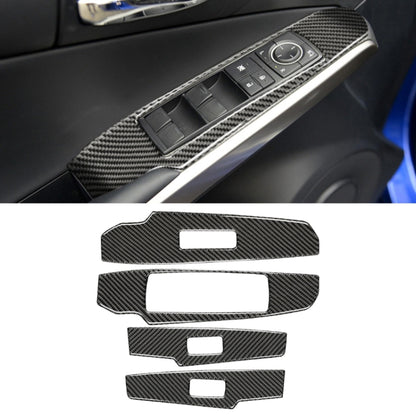 Car Carbon Fiber Window Glass Lifting Panel Button Decorative Sticker for Lexus IS250 2013-, Left Drive B Style by buy2fix