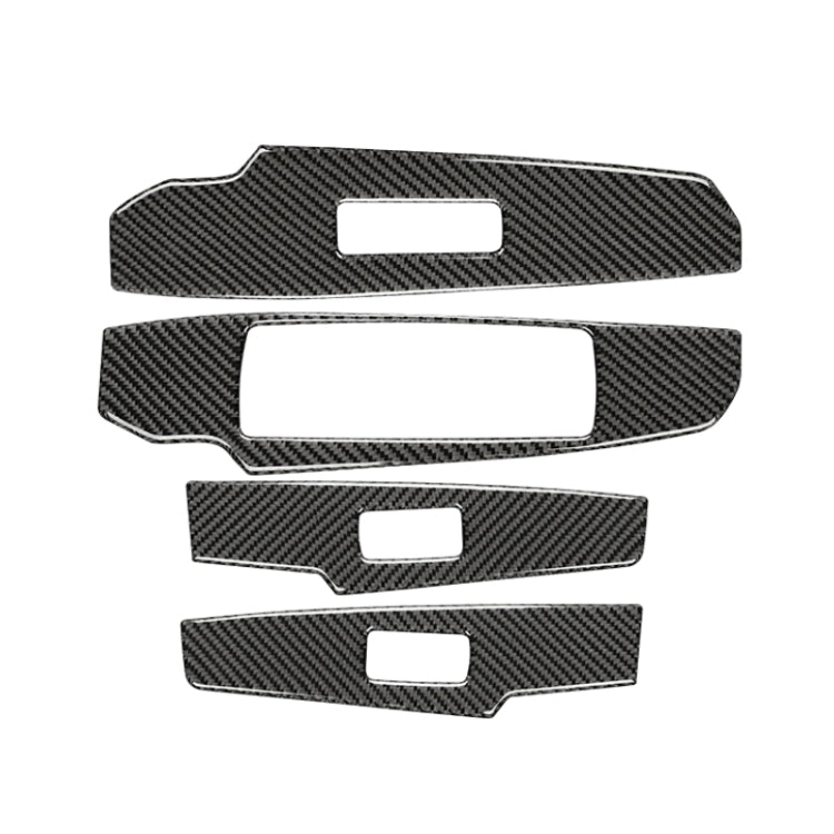 Car Carbon Fiber Window Glass Lifting Panel Button Decorative Sticker for Lexus IS250 2013-, Left Drive B Style by buy2fix