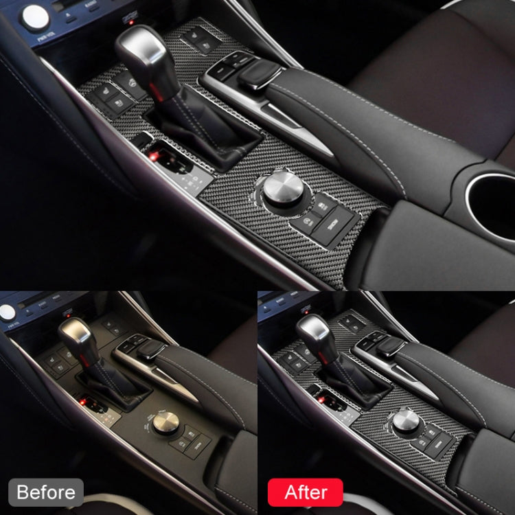Car Carbon Fiber Gear Position Panel Decorative Sticker for Lexus IS250 2013-, Left Drive A Style by buy2fix