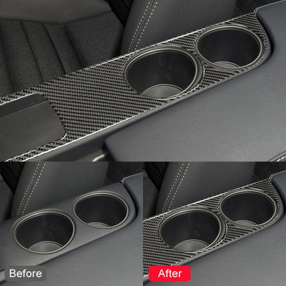 Car Carbon Fiber Water Cup Holder Panel Decorative Sticker for Lexus IS250 2013-, Left Drive by buy2fix