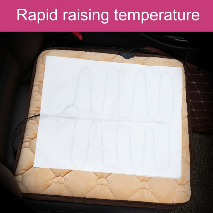 Car USB Seat Heater Cushion Warmer Cover Winter Heated Warm Mat, Style: Square (Coffee) by buy2fix