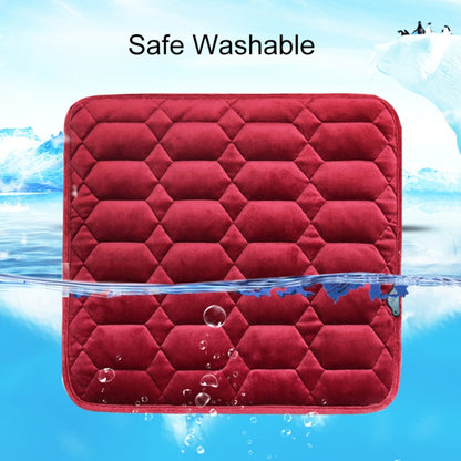 Car USB Seat Heater Cushion Warmer Cover Winter Heated Warm Mat, Style: Square (Red) by buy2fix