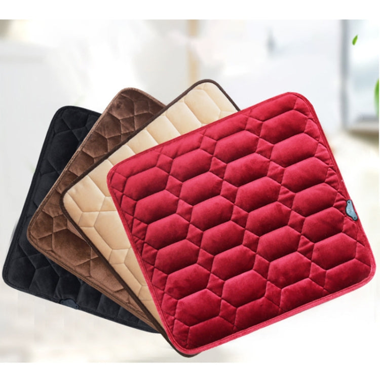 Car USB Seat Heater Cushion Warmer Cover Winter Heated Warm Mat, Style: Square (Red) by buy2fix