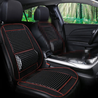 Car Seat Covers Summer Cool Imitation Wooden Beads Ventilation Breathable Seat Cushion(Black) by buy2fix