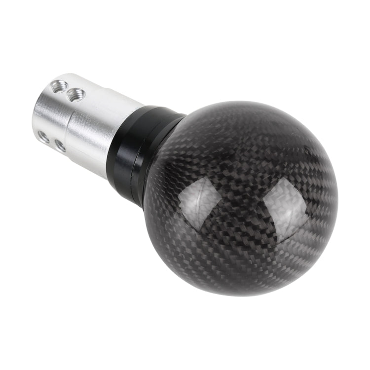 Universal Car Pressable Telescopic Carbon Fiber Gear Head Gear Shift Knob, Length: 9.5cm (Black) by buy2fix
