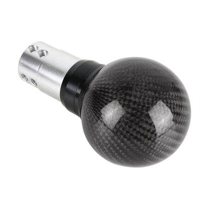 Universal Car Pressable Telescopic Carbon Fiber Gear Head Gear Shift Knob, Length: 9.5cm (Black) by buy2fix