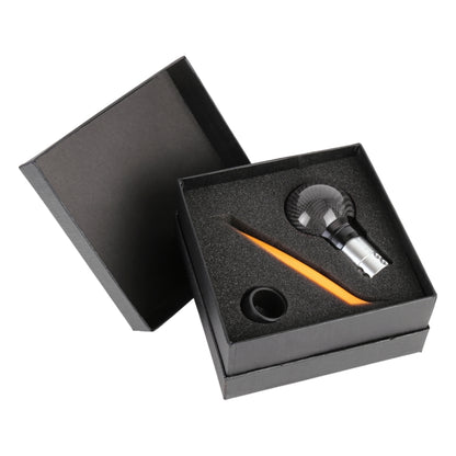 Universal Car Pressable Telescopic Carbon Fiber Gear Head Gear Shift Knob, Length: 9.5cm (Black) by buy2fix