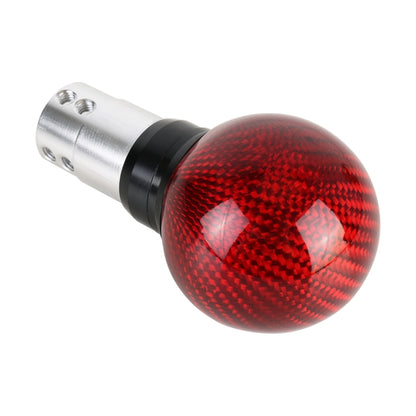 Universal Car Pressable Telescopic Carbon Fiber Gear Head Gear Shift Knob, Length: 9.5cm (Red) by buy2fix