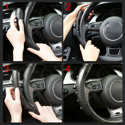Car Steering Wheel Booster Wheel Spinner Knob Cover (Carbon Fiber Black) by buy2fix