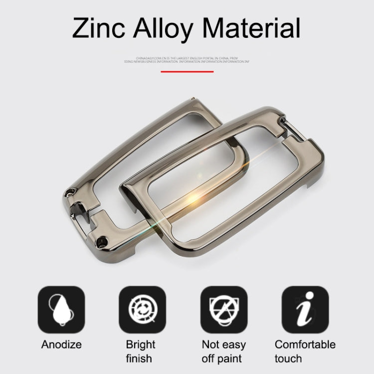 Car Luminous All-inclusive Zinc Alloy Key Protective Case Key Shell for Volkswagen B Style Smart 3-button (Gun Metal) by buy2fix