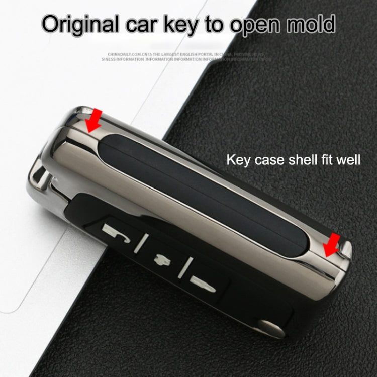 Car Luminous All-inclusive Zinc Alloy Key Protective Case Key Shell for Volkswagen B Style Smart 3-button (Gun Metal) by buy2fix