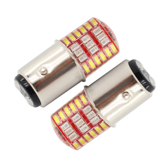 2 PCS 1157 DC12V / 1.1W Motorcycle / Car LED Double Color Flashing Light Turn Signal / Brake Lamp with 42LEDs SMD-3014 Lamp Beads - Brake Lights by buy2fix | Online Shopping UK | buy2fix