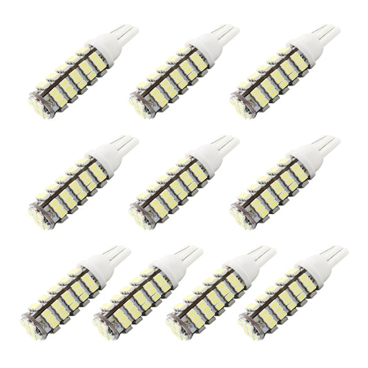 10 PCS T10 DC12V / 1.5W / 6500K / 75LM Car Clearance Lights Reading Lamp with 68LEDs SMD-3020 Lamp Beads - Brake Lights by buy2fix | Online Shopping UK | buy2fix
