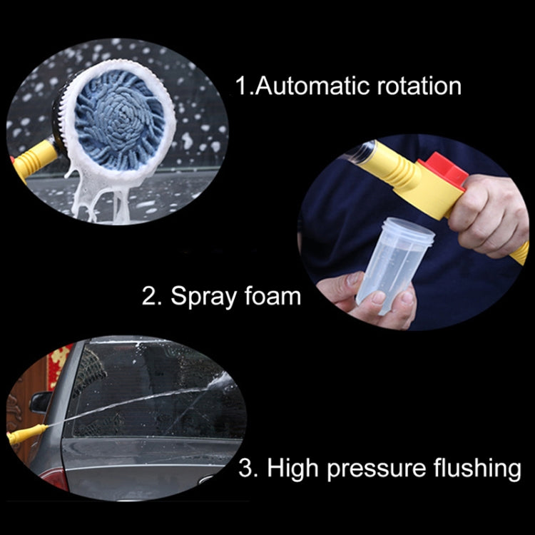 Car Cleaning Tools Chenille Automatic Rotating Car Wash Brush, Style: Water Brush + 10m Water Pipe by buy2fix