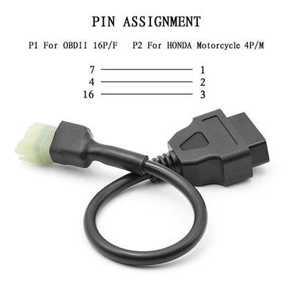 Motorcycle OBD 16PIN Female to 4PIN Connector Cable for Honda - Cables & Connectors by buy2fix | Online Shopping UK | buy2fix