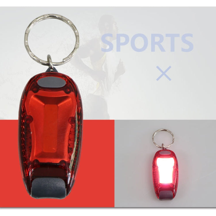 Multifunctional Portable Bicycle Taillight Helmet Light Running Warning Light Luminous Keychain (Red) by buy2fix