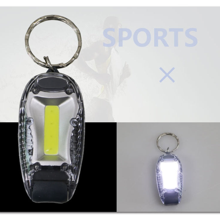 Multifunctional Portable Bicycle Taillight Helmet Light Running Warning Light Luminous Keychain (White) by buy2fix