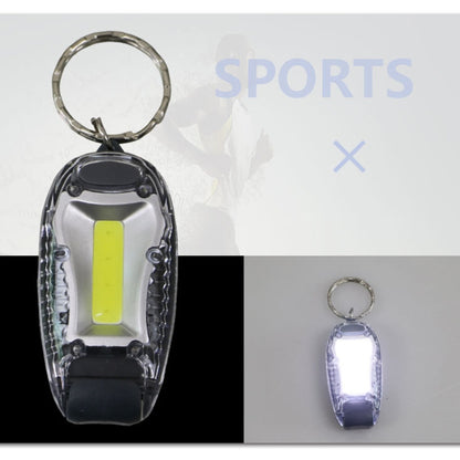 Multifunctional Portable Bicycle Taillight Helmet Light Running Warning Light Luminous Keychain (White) by buy2fix