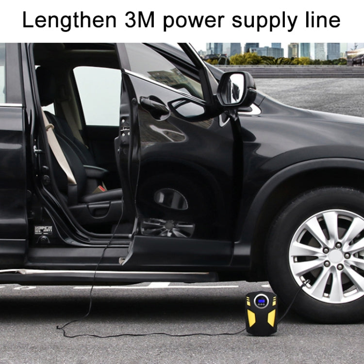 Car 12V Portable Inflatable Cylinder Pedal Digital Display Air Pump with Light - Inflatable Pump by buy2fix | Online Shopping UK | buy2fix