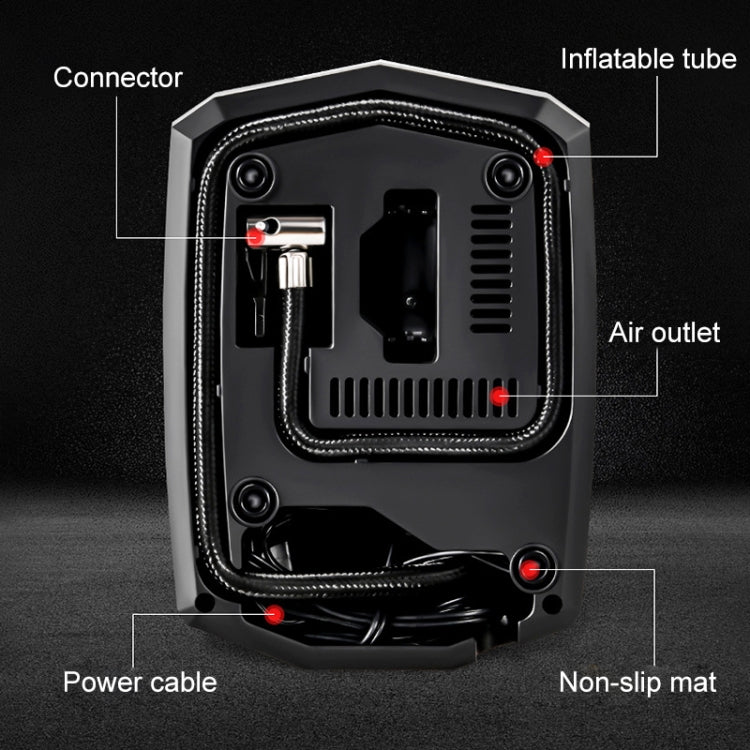 Car 12V Portable Inflatable Cylinder Pedal Pointer Air Pump with Light - Inflatable Pump by buy2fix | Online Shopping UK | buy2fix