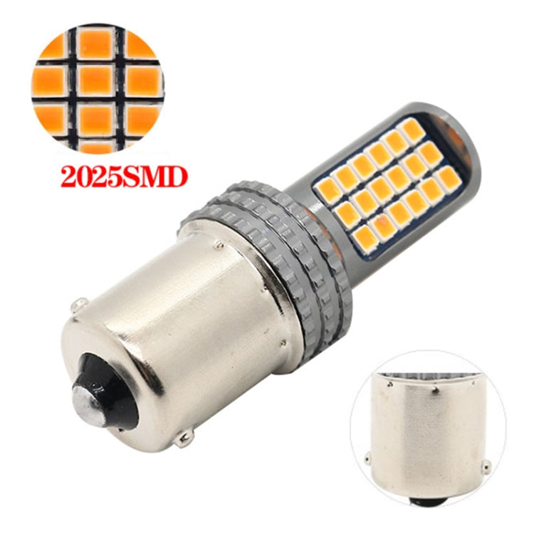 2 PCS 1156 / BA15S DC12V / 5W Car Turn Lights / Reversing Lights / Brake Lights with 36LEDs SMD-2025 Lamps (Yellow Light) - Brake Lights by buy2fix | Online Shopping UK | buy2fix
