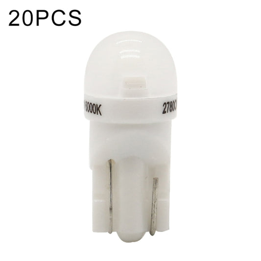 20 PCS T10 DC12V / 0.25W / 6500K / 20LM Car Round Head Plug-in Bubble Reading Light with 1LEDs SMD-3030 Lamps - Clearance Lights by buy2fix | Online Shopping UK | buy2fix