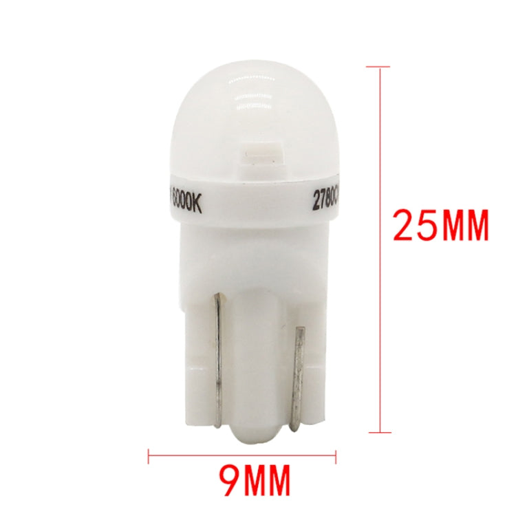 20 PCS T10 DC12V / 0.25W / 6500K / 20LM Car Round Head Plug-in Bubble Reading Light with 1LEDs SMD-3030 Lamps - Clearance Lights by buy2fix | Online Shopping UK | buy2fix
