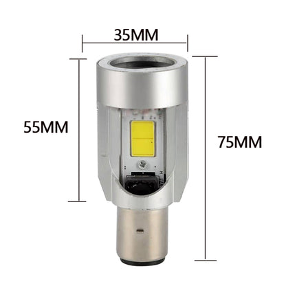 BA20D DC12-80V / 20W / 6000K / 2000LM Motorcycle Headlight with Angel Eyes (Blue) by buy2fix