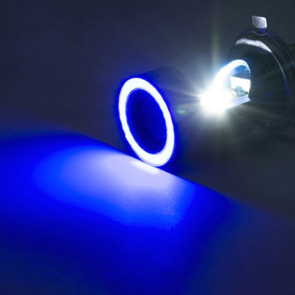 BA20D DC12-80V / 20W / 6000K / 2000LM Motorcycle Headlight with Angel Eyes (Blue) by buy2fix