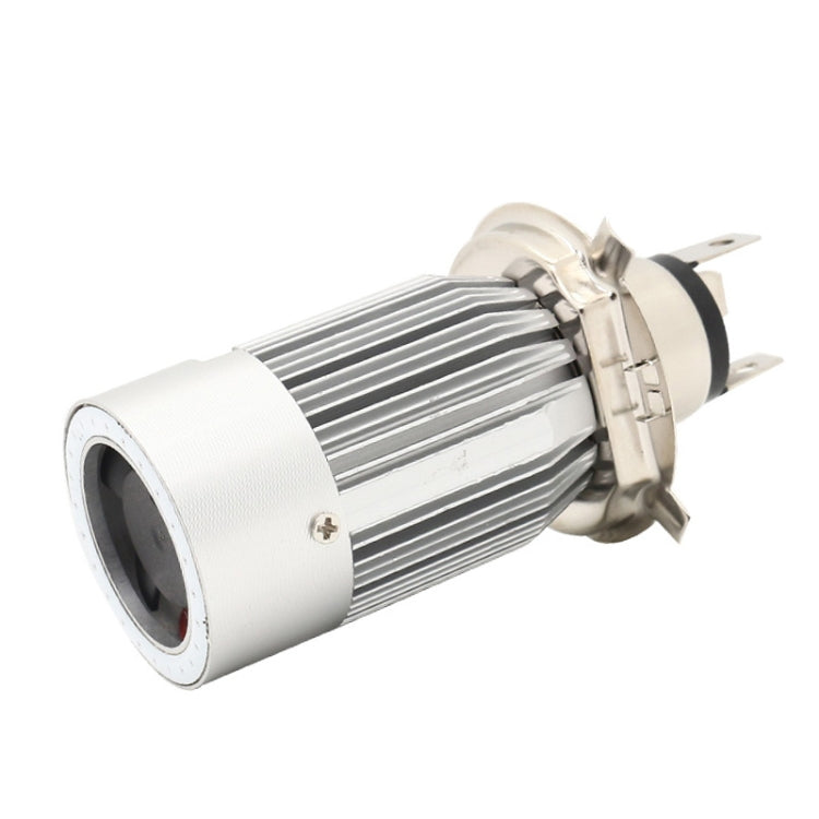 H4 DC12-80V / 20W / 6000K / 2000LM Motorcycle Headlight with Angel Eyes (Red) by buy2fix