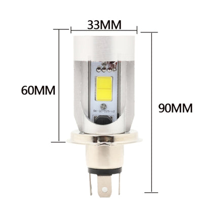 H4 DC12-80V / 20W / 6000K / 2000LM Motorcycle Headlight with Angel Eyes (Blue) by buy2fix