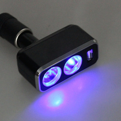 SHUNWEI SD-1909 80W 0.8A Car 2 in 1 USB Charger 90 Degree Free Rotation Cigarette Lighter (Black) - Cigar Socket by SHUNWEI | Online Shopping UK | buy2fix