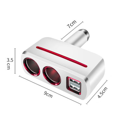 SHUNWEI SD-1918 80W 3.1A Car 2 in 1 Dual USB Charger (White) - Cigar Socket by SHUNWEI | Online Shopping UK | buy2fix