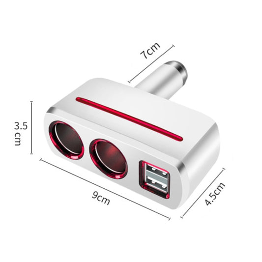 SHUNWEI SD-1918 80W 3.1A Car 2 in 1 Dual USB Charger (White) - Cigar Socket by SHUNWEI | Online Shopping UK | buy2fix