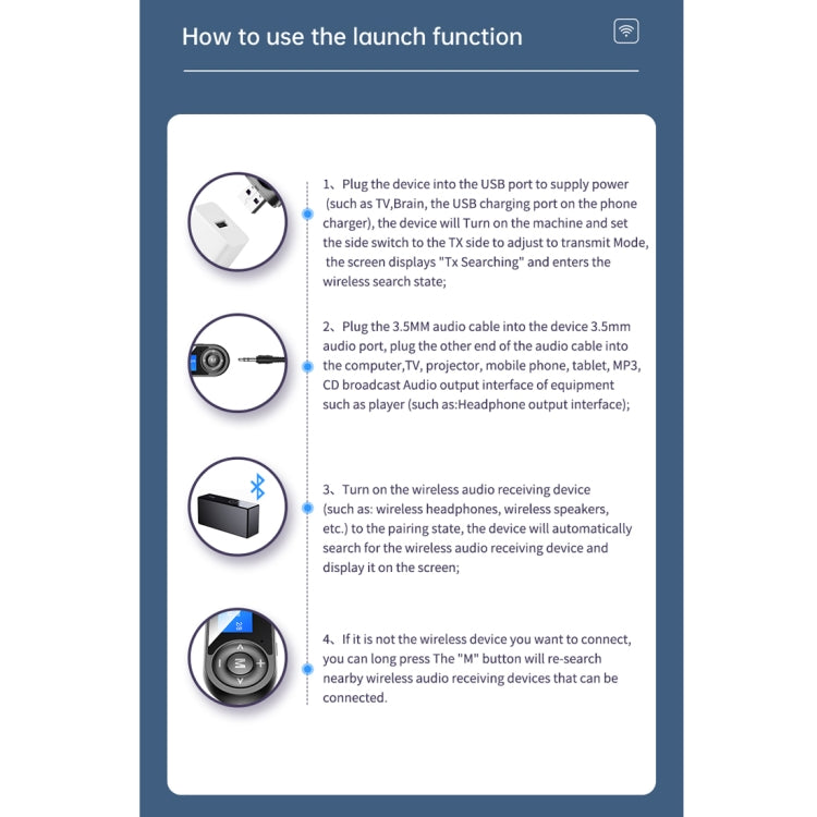 T-13 Bluetooth 5.0 LCD Digital Display Bluetooth Adapter Receiver Transmitter(Black) by buy2fix